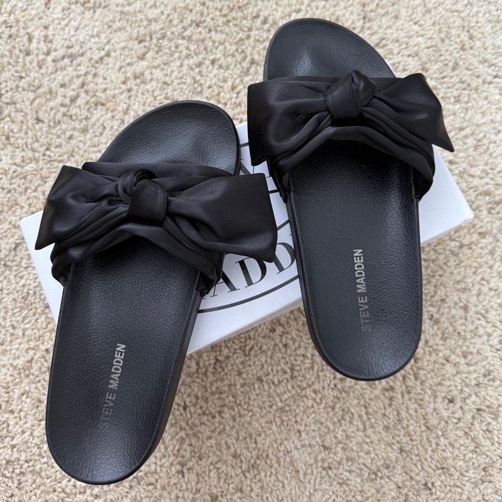 Steve Madden Silky Satin Bow Sandals